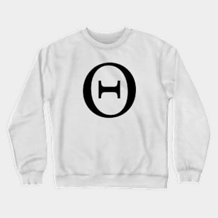 Black Theta Crewneck Sweatshirt